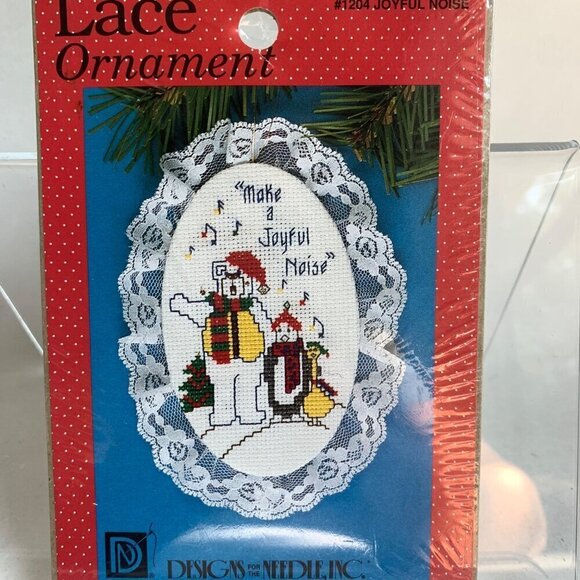 NEW Lace Ornament Designs for the Needle Joyful Noise 1204 Cross Stitch Kit - Picture 2 of 4